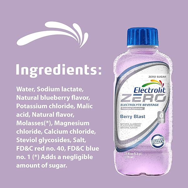 ELECTROLIT, ZERO BERRY BLAST, 21 OUNCE
