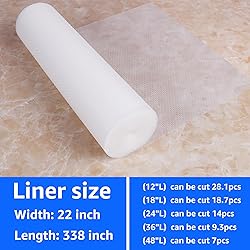 Clear Shelf Liners for Kitchen Cabinets: 22 Inch