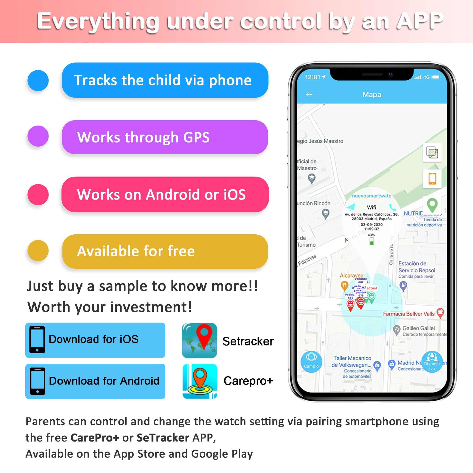 4G Kids Smart Watches for Girls with GPS Tracker, Phone Calling & Voice Chat, WiFi Touch Screen Kids Watches Ages 5-12, SOS Call, Camera, Alarm Clock, Pedometer Birthday Gifts