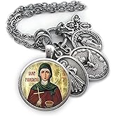 St. Paraskeva Necklace, Keychain or Clip, Patron Saint Paraskevi