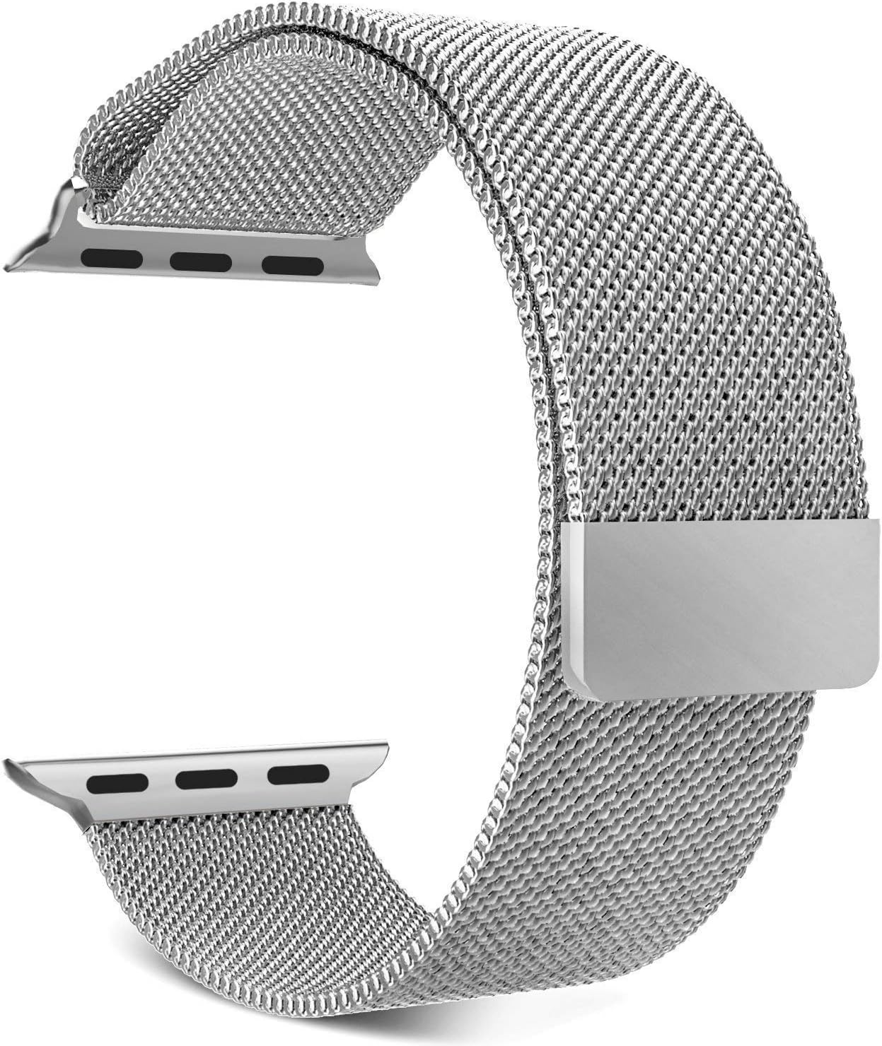 Priefy Watch Strap Magnetic Closure Compatible with Watch Series 4 and Series 5 {40mm Silver}