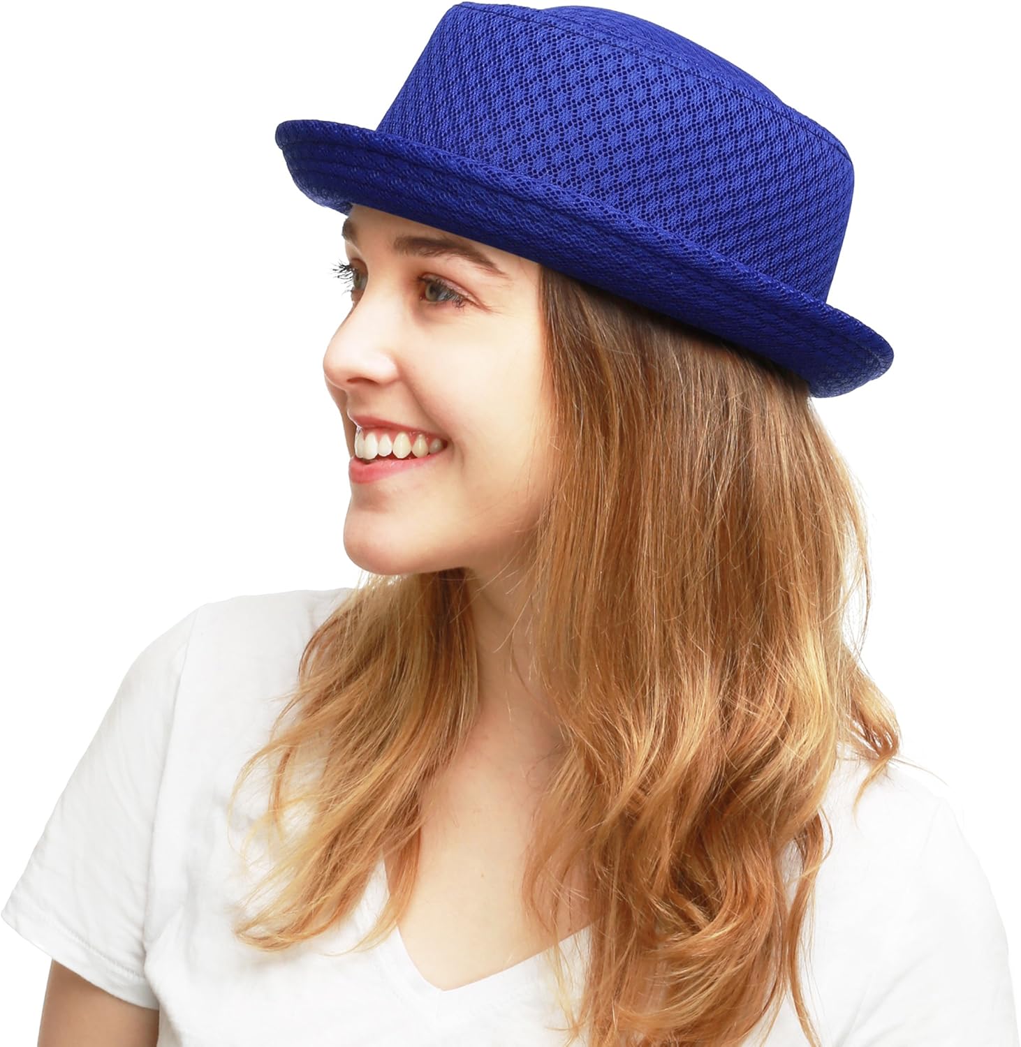 The Hat Depot Unisex Pork Pie Hut mit weichem Netzstoff Amazon.de