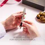 Parker Sonnet Fountain Pen Grey Lacquer Gold Trims Medium Nib Gift Box view 5