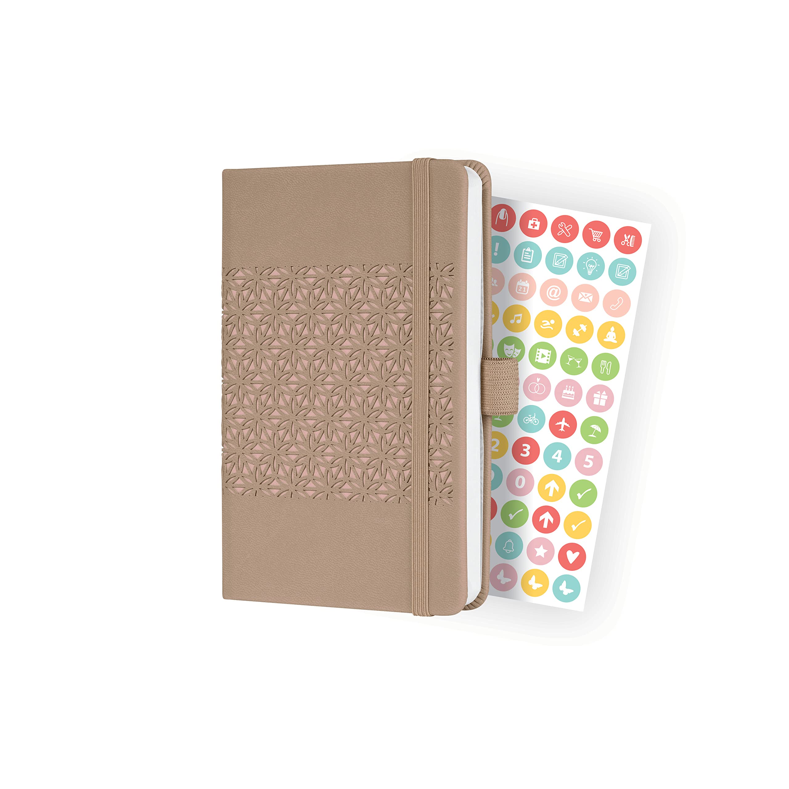 SIGEL J3200 Weekly diary Jolie 2023 - approx. A6 - brown - hardcover - 2 pages = 1 week - 174 S.