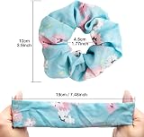 Zhenle 8 Pcs Chiffon Flower Hair Scrunchies for Girls Women Ponytail Holder view 3