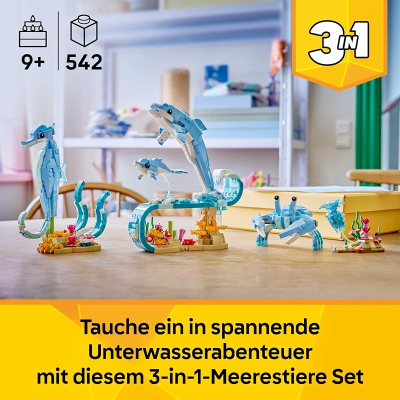 Creator 3in1 Meerestiere: Wunderschöne Delfine 31385