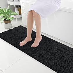 Grandaily Chenille Striped Bathroom Rug