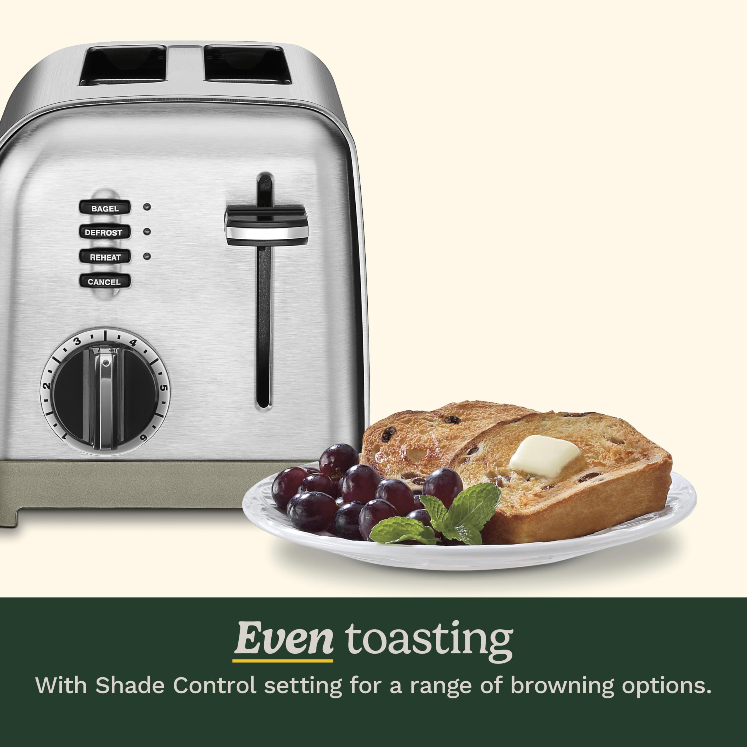 Cuisinart CPT-160 Metal Classic 2-Slice Toaster, Brushed Stainless