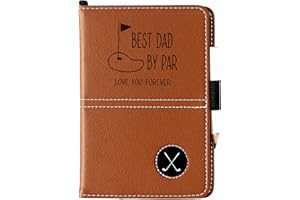 Custom Yardage Book Cover, Handmade Golf Scorecard Holder with Magnetic Marker, Groomsman Gift, Xmas Christmas Birthday Gift,