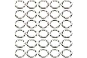ACDESIGN 30pcs Metal Spring O Rings,1 inch Round Carabiner Clips Keyrings for Keyrings Buckle, DIY Crafts, Dog Leashes, Luggage Accessories