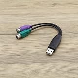Create idea 2PCS PS2 to USB Adapter Keyboard Mouse Converter Cable Y Splitter view 6