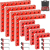 Comfylichi 8 Pack Corner Clamp for Woodworking, 90 Degree Right Angle Clamp | 5.5" &amp; 2.5" Aluminum Positioning Clamping Squares, Woodworking Tool for Frame, Cabinet, Drawer, Gift for Carpenter/Dad, Case