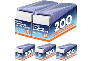 ZENOWICK 1000 Card Sleeves Top Loaders for Cards, 3" x 4" Hard Plastic Toploaders, Baseball Card Protectors, Trading Card Holder for Football Sports Cards (500 Toploaders + 500 Penny Sleeves)