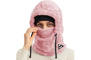 Meilzer Ski Mask Balaclava Wind-Resistant Winter Face Mask for Women/Men Adjustable Warm Hood Cover Hat Cap Scarf