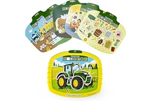 John Deere Kids Early Learning Activity Tablet - Read, Play, Press & Learn Electronic Activity Pad Reader With Removable Cards for Toddlers, ... & Answer Activity Desk (Press, Play & Learn)