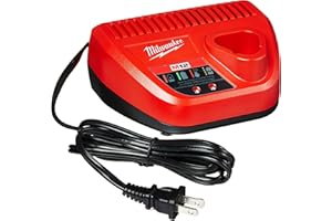 Milwaukee Genuine OEM 48-59-2401 M12 Lithium Ion 12 Volt Battery Charger w/LED Indicating, Red
