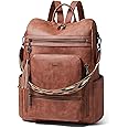 Shrrie Vegan Leather Laptop Backpack for Women 15.6 inch Work Backpack Fashion Travel Backpack Purse for Business College