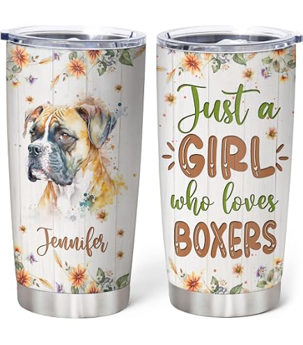 Funny Boxer Dog Tumbler - 20oz Stainless Steel Insulated Mug Gift For Boxer Lovers - View #12