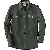 Dubinik® 8.3 oz Heavyweight Mens Corduroy Shirt Jacket Casual Work Snap Button Long Sleeve Vintage Regular Fit 2 Pockets