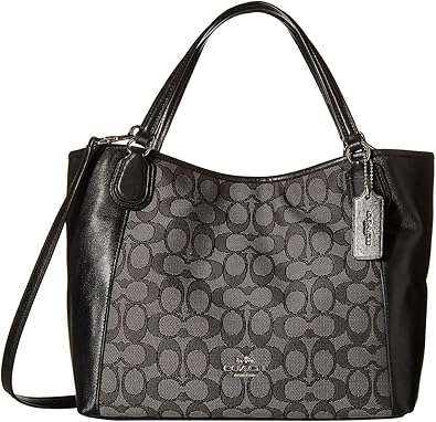 coach edie shoulder bag 28 in signature jacquard