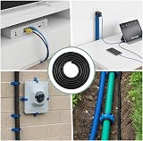 On1shelf Black Cable Tidy Sleeve 10mm x 10m Flexible Conduit Split Plastic view 5
