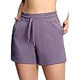 THE GYM PEOPLE Women's Drawstring Sweat Shorts High Waisted Summer Workout Lounge Shorts with Pockets