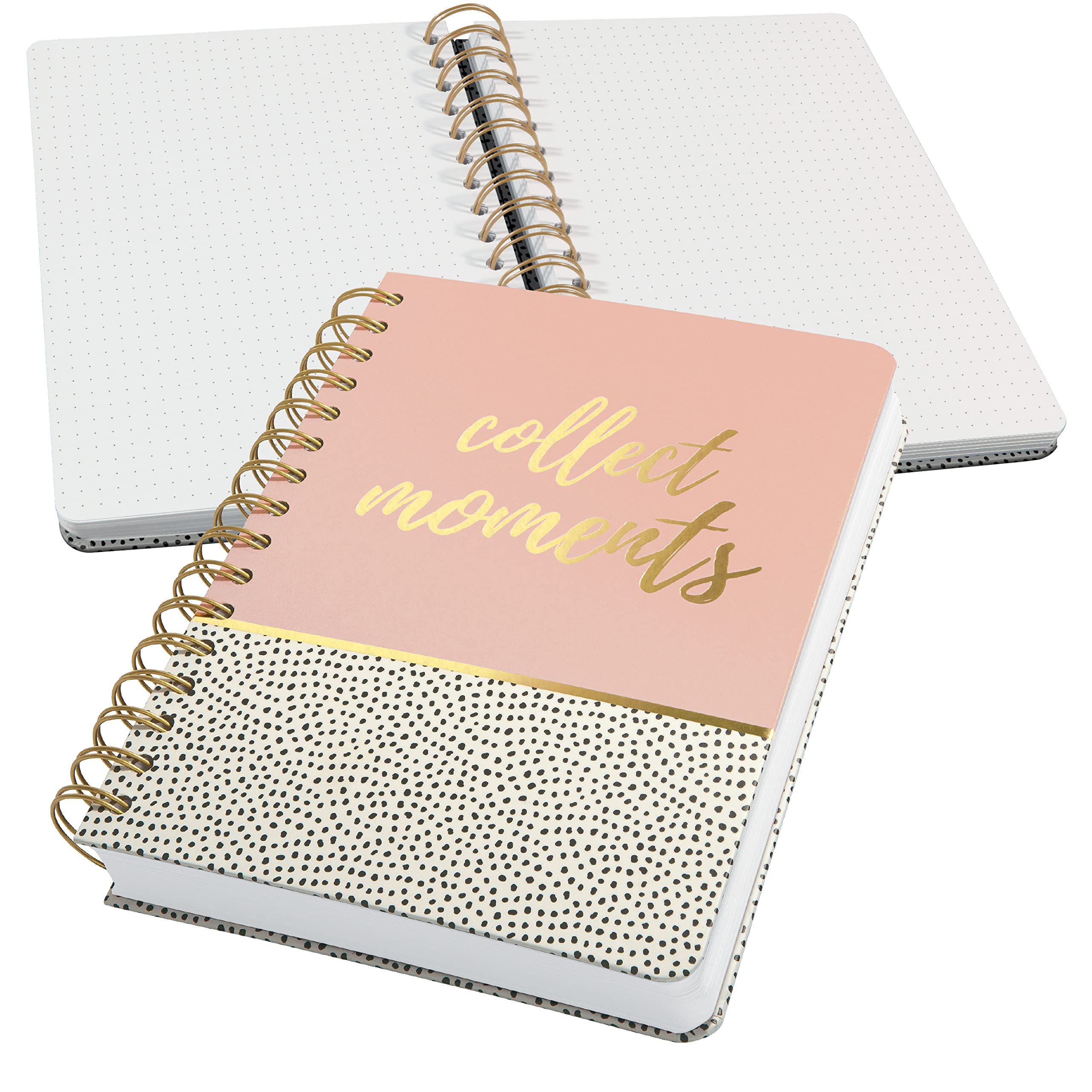 SIGEL JN601 Spiral notebook premium, A5, dotted, hardcover, 240 pages, White/Black/Pink - Jolie