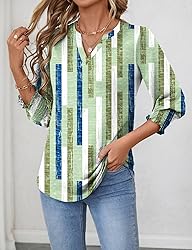 LOMON Women's 2025 Fashion Tops 3/4 Length Sleeve