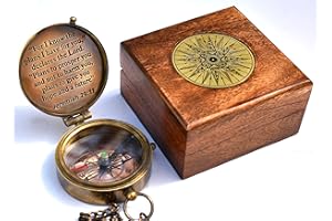 TA DIZAYN For I Know The Plans I Have For You, Jeremiah 29:11, Solid Brass Directional Engraved Compass, Baptism Gifts for Boys Girls, First Communion, Christian Gifts for Men, First Confirmation Gifts for Boys