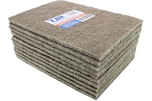 TJR® Scuff Pads 10-Pack – Non-Woven Fleece Buffing Pads for Automotive, Autobody – Multipurpose 6 x 9 Inch Scouring Pad – Tear Resistant Wet and Dry Use Sanding Pads (Very Fine P800)