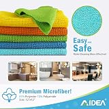 AIDEA Microfibre Cloth Pack of 100 30 x 30 cm Reusable Skincare Kitchen Car view 6