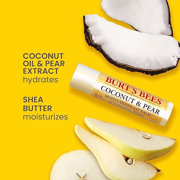 BURT’S BEES 100% NATURAL MOISTURIZING LIP BALM, MULTIPACK, 4 COUNT