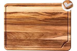 Teak Wood Cutting Board 17inch Non Slip Feet Over Sink 04