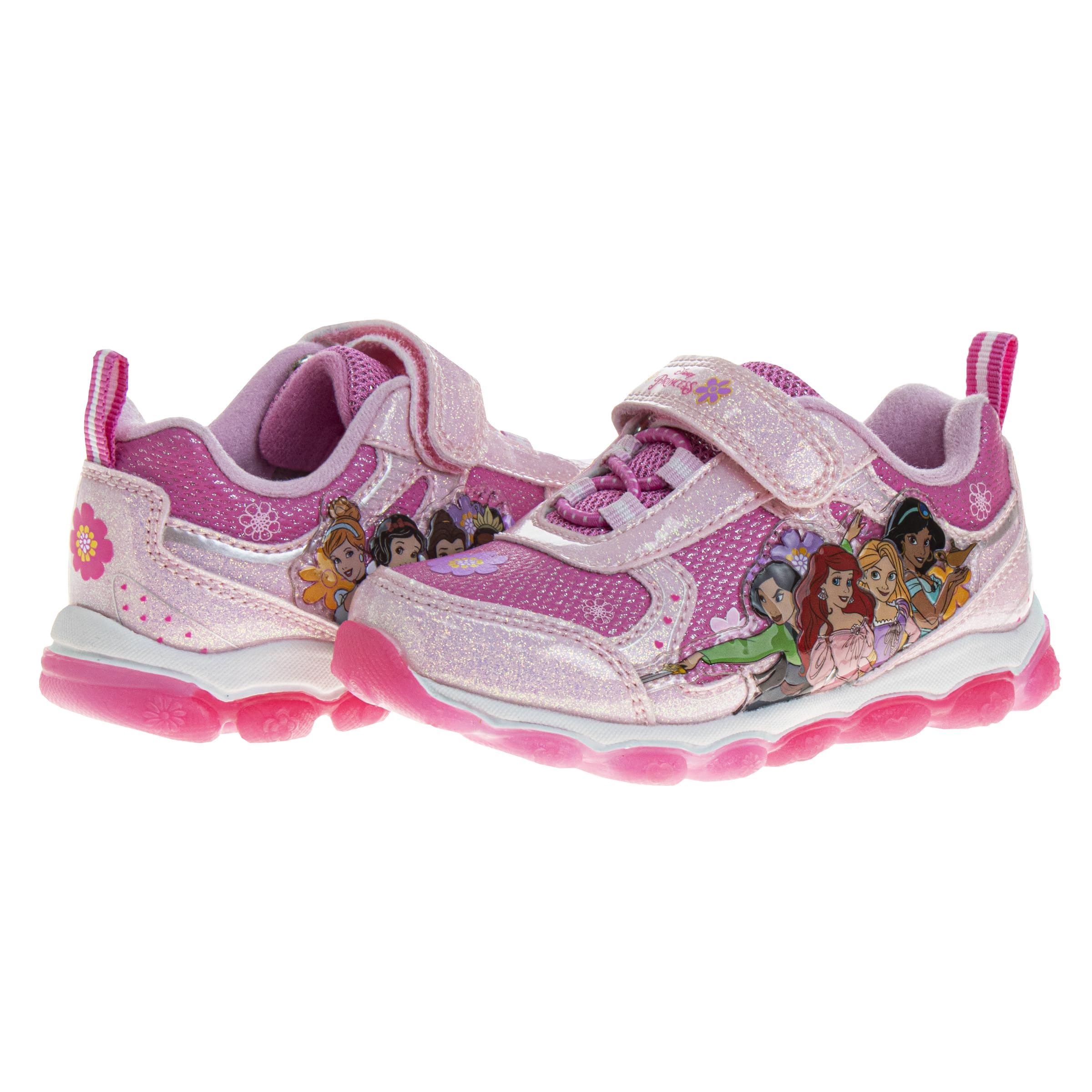 Disney Girls Princess Characters Light Up Laceless Shoes (Toddler/Little Girl)