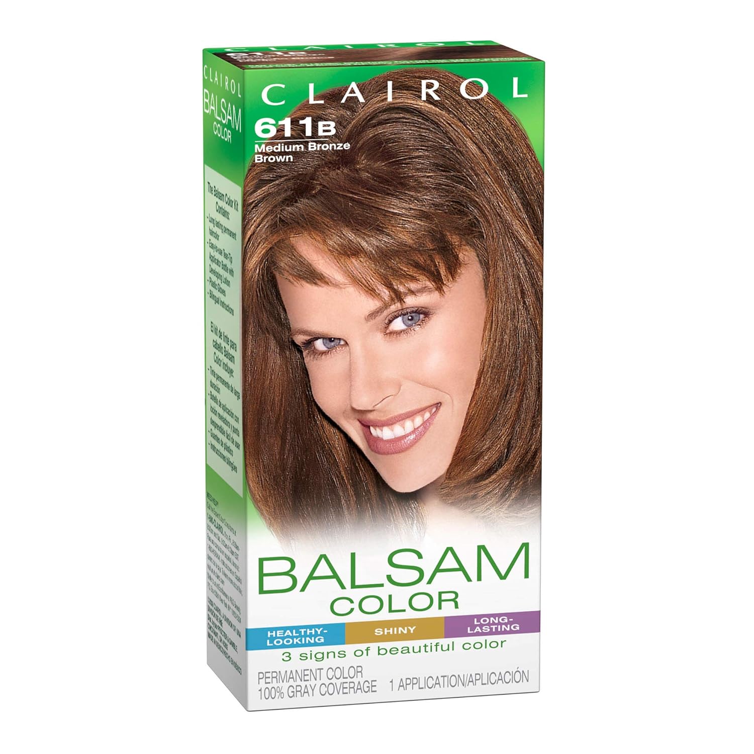 Buy Clairol Balsam Hair Color Medium Bronze Brown 611b By