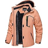 TACVASEN Women's Winter Jacket Waterproof Ski Jackets Snow Coat Warm Fleece Rain Jacket with Hood Windbreaker