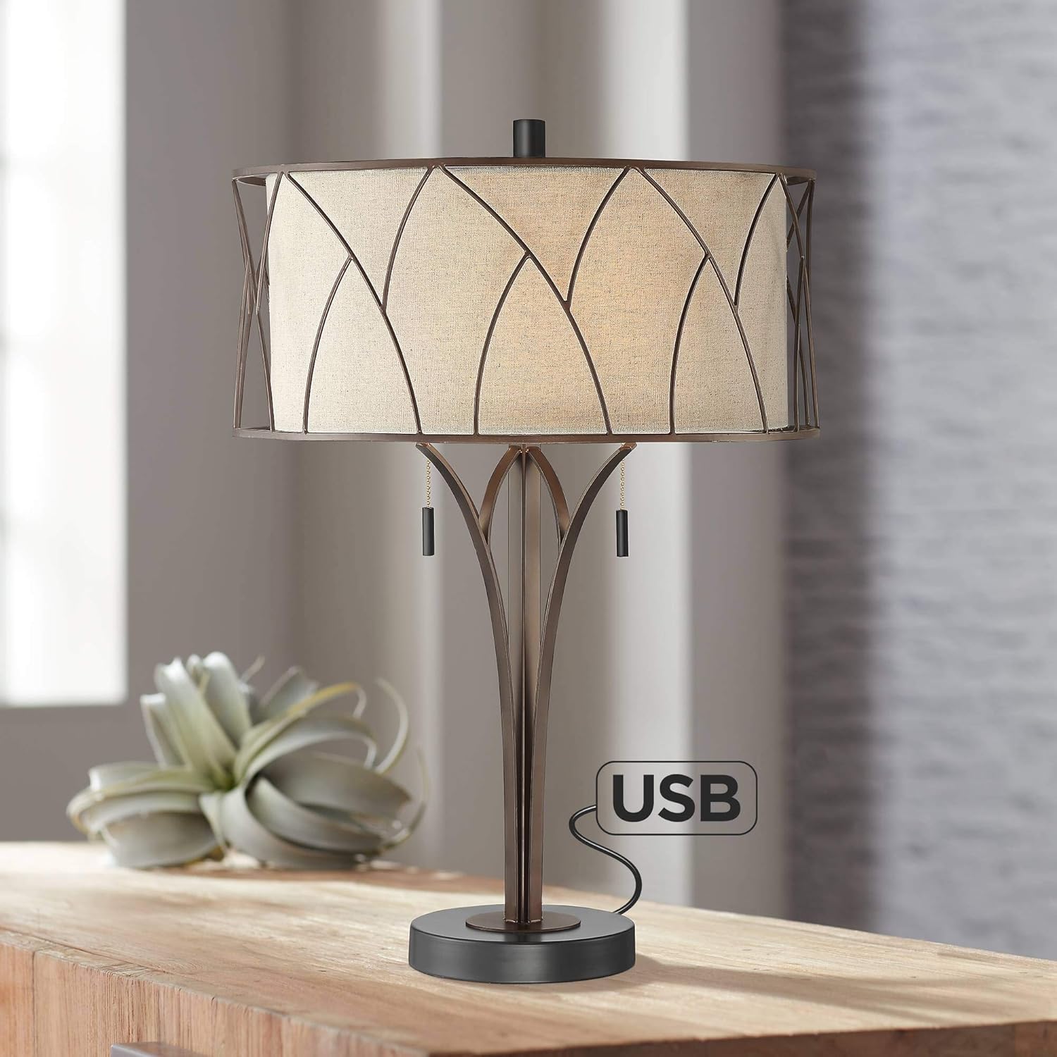 Best mid century table lamp with usb port