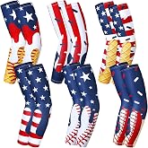 Shyyween 6 Pair Arm Sleeve for Youth Kid Boy | Compression Baseball Drip Arm Sleeve, Cooling Arm Sleeve for Softball Football Basketball, UV Protection, Youth Sports Gift