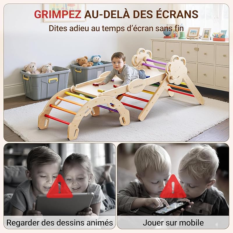 Triangle d'escalade 8 en 1 pour Enfants, Taille L