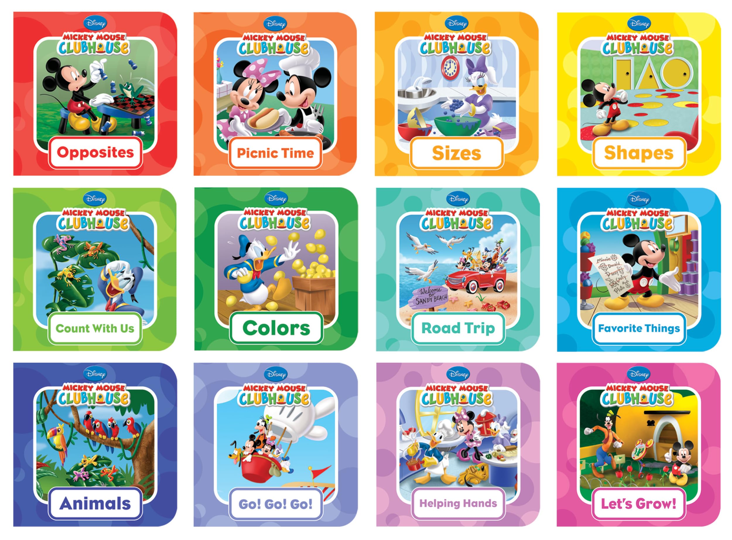 Disney Junior Mickey Mouse Clubhouse - My First Library Board Book Block 12-Book Set - PI Kids