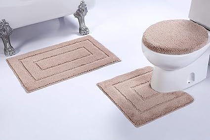 Bath Pink Purple Green Beige Contour Bathroom Rug Mat Set Microfiber 2 Pc Dark Red Podh Com Br