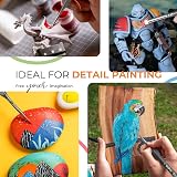 Nicpro 20 Pcs Miniature Paint Brushes Set with Nylon Case for Model Details view 6