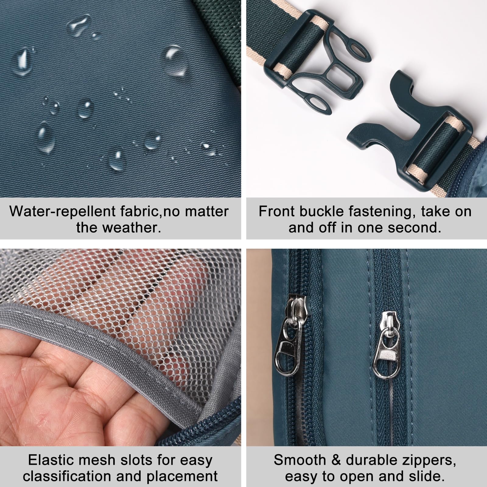 DMLuna Small Crossbody Bags for Women Trendy, Lightweight Fanny Pack for Women & Men, Mini Belt Bag, Waist Bag with Adjustable Strap for Running Workout Traveling, Peacock Blue