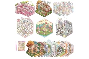 YKQRLLK DIY 3D Sticker Scene 20 Sets Sticker Therapy 3D Scenes for Adults Stickers for Therapy for Adult Relief Stress The