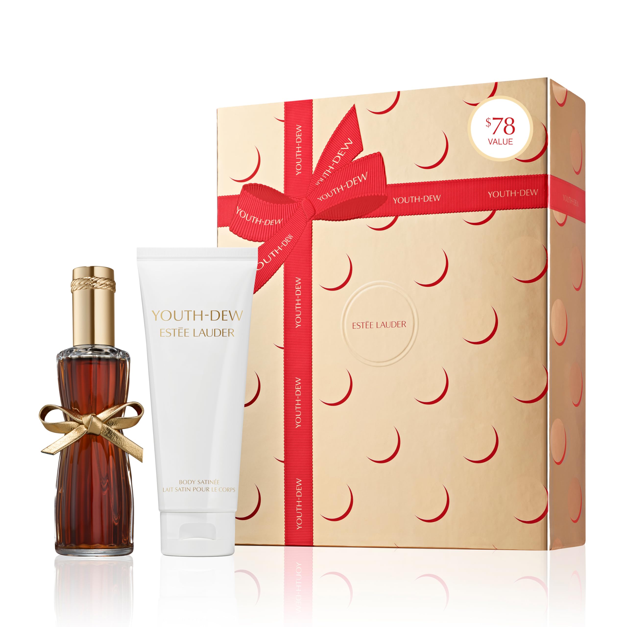 Estée Lauder Youth-Dew Indulgent Duo Fragrance Gift Set | 2-Piece Set with Full-Size Eau de Parfum Spray 2.25 Fl Oz and Travel-Size Body Satinée 3.4 Ounce | Perfumes for Women Image