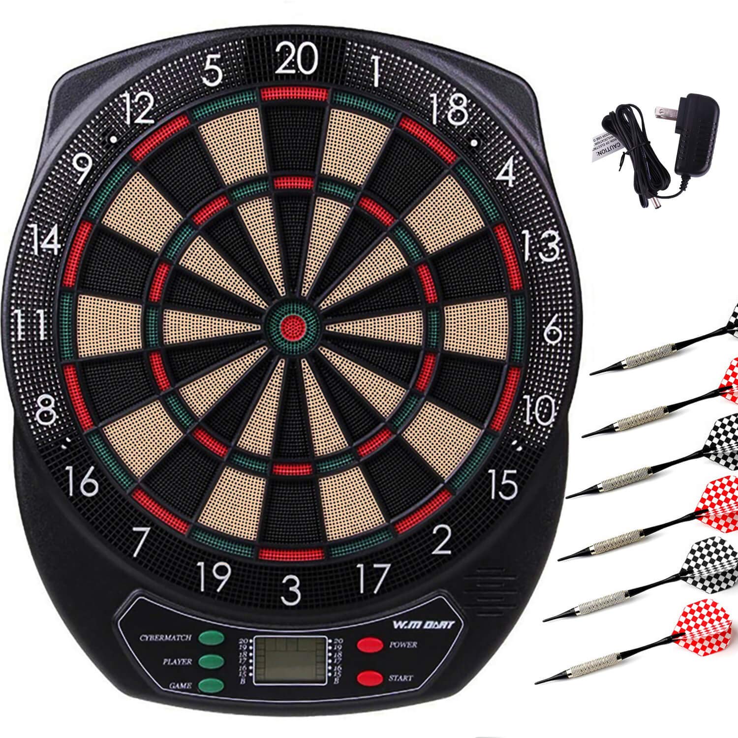 WIN.MAX Electronic Soft Tip Dartboard Set LCD Display with