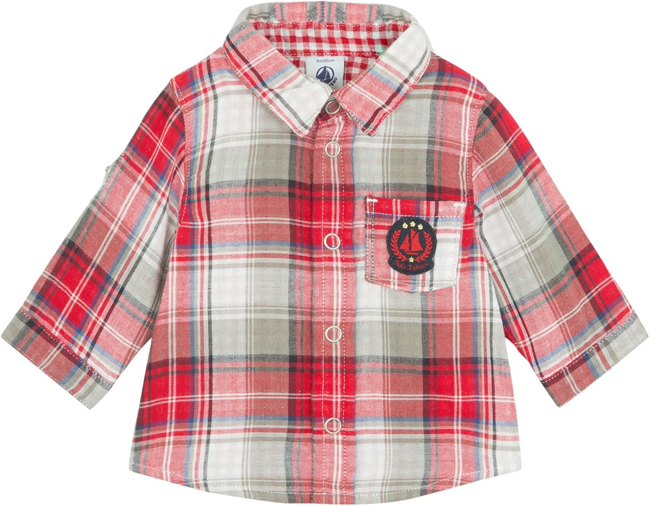 baby red check shirt