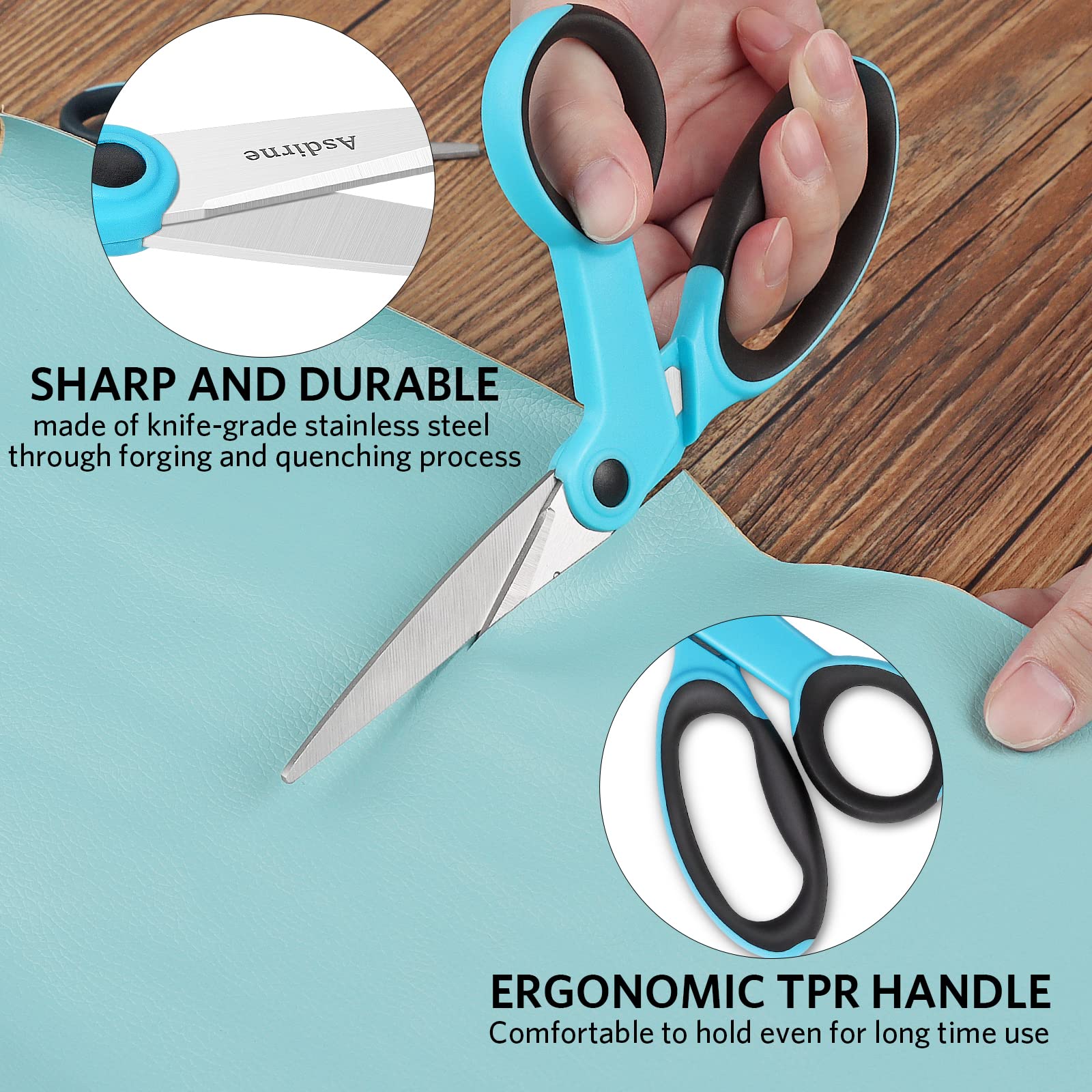 Premium sewing Scissors Bundle, Perfect Sewing Partners, Sharp and Durable, Comfortable Handle, Contains 9”Fabric scissors, 5”Detail Shear, 3.9”Embroidery Scissors, 4.8”Thread Snips