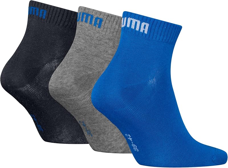 Unisex Plain Quarter 3 pack