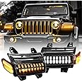 LX-LIGHT New Upgrade Smoke LED Turn Signal Lights with DRL & Side Marker Lights Replacement for Jeep Wrangler JL Sahara, Rubicon, High Altitude models 2018-2023